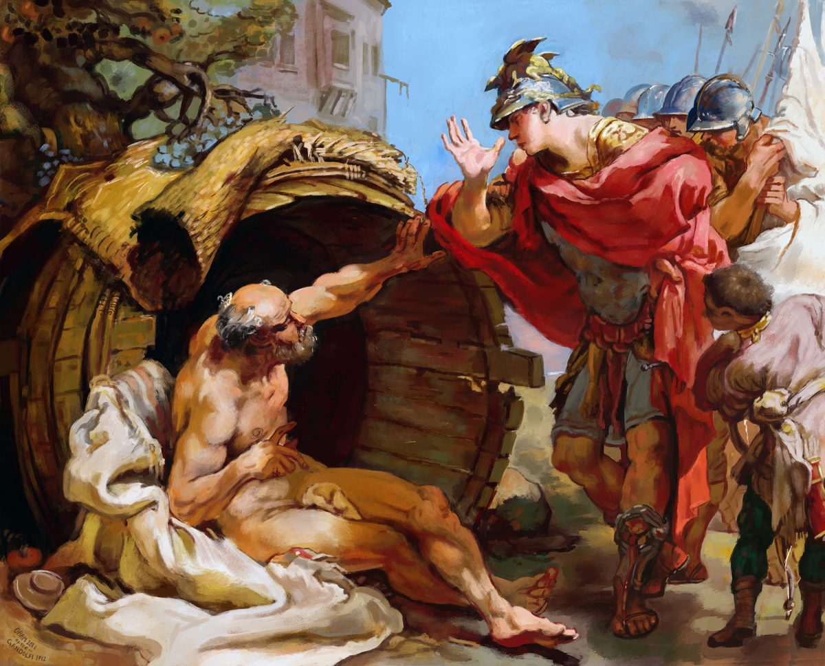 LA ZAD EN L'ÉTROIT TERRITOIRE - L'OUTRE-RÉEL IV.2 LukeOram_Diogenes_and_Alexander-1-1200x968